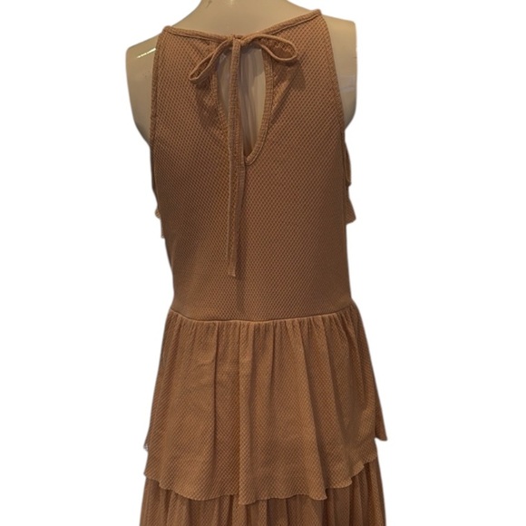 Rachel Rachel Roy February Blush Tiered Textured Midi Dress Size Medium - Picture 12 of 14